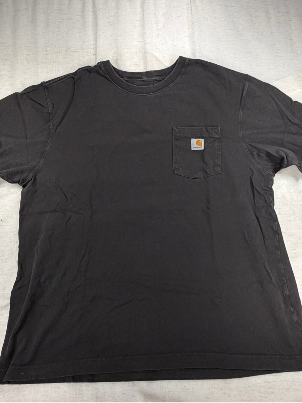 Carhartt Men's Black Logo Pocket Short Sleeve Crew Neck Loose Fit T-Shirt XL
